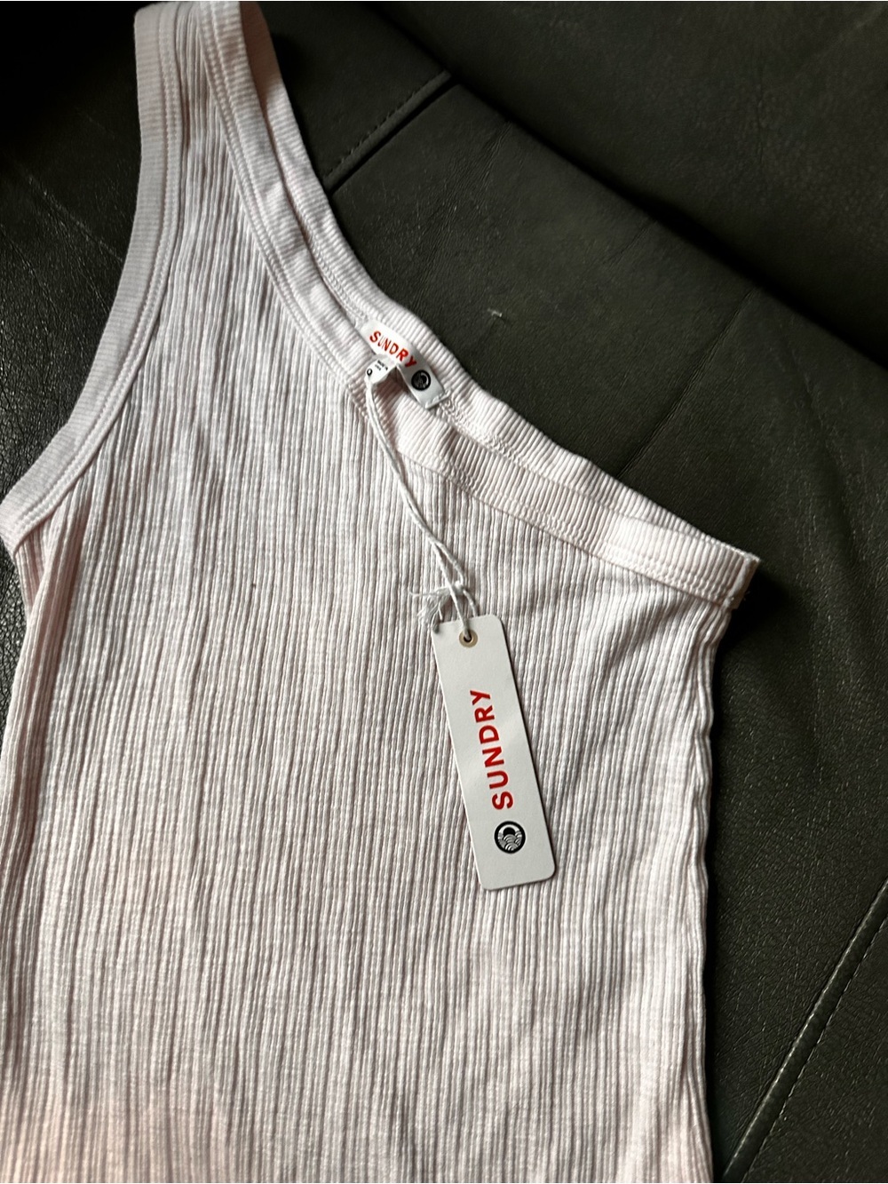 Sundry Pale Pink Ribbed Tank - Picture 3 of 4